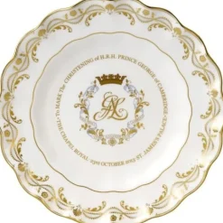 Royal Crown Derby Prince George Royal Christening Plate, 2013- Royal Crown Derby China