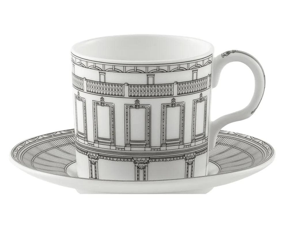 Royal Crown Derby Royal Albert Hall Espresso Coffee Cup & Saucer- Royal Crown Derby China|Assorted Mugs