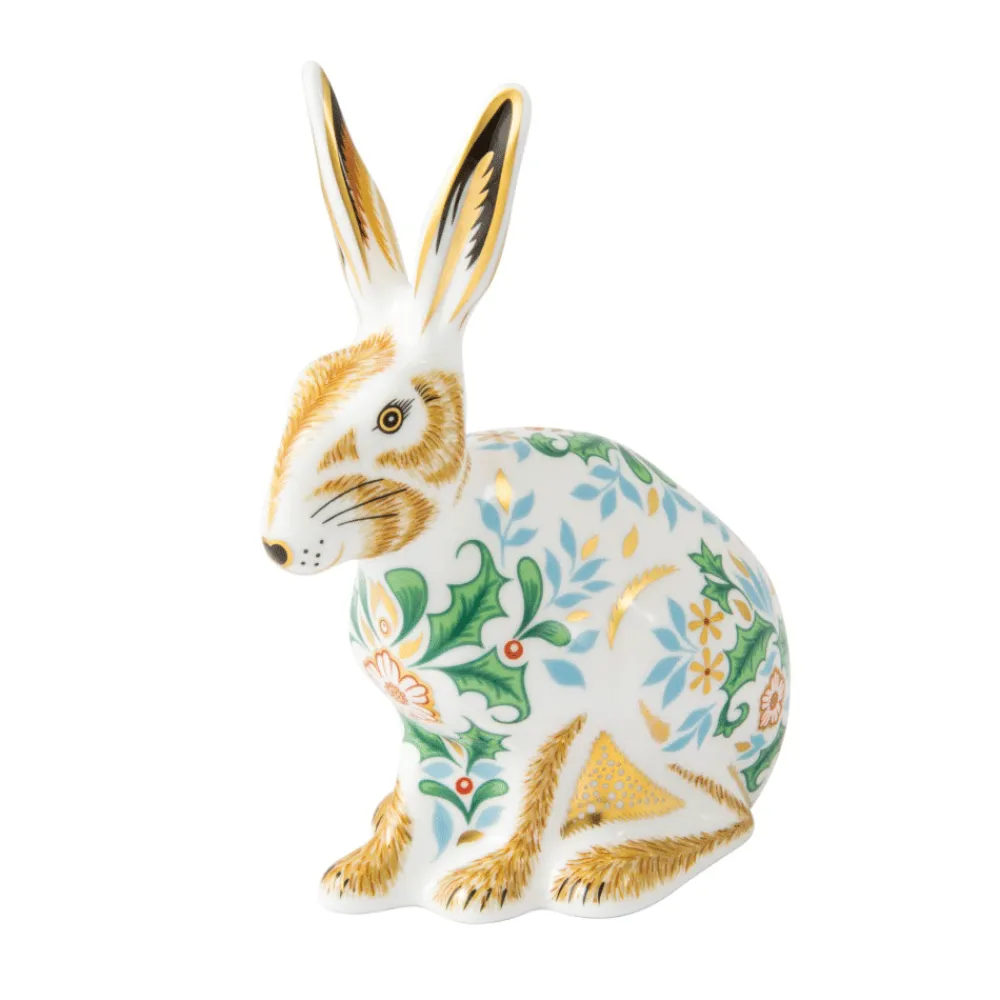 Royal Crown Derby Winter Hare- Royal Crown Derby Figurines