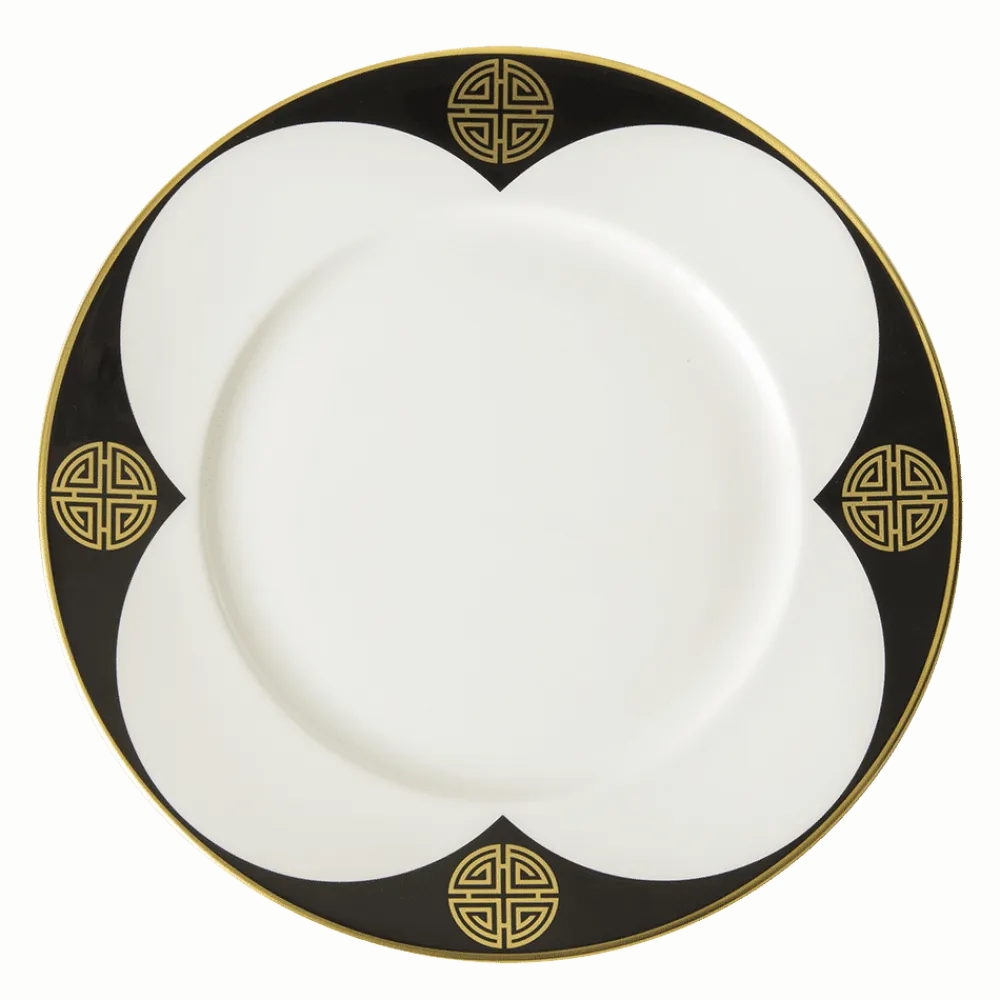 Royal Crown Derby Satori Black Salad Plate- Royal Crown Derby China