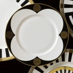 Royal Crown Derby Satori Black Salad Plate- Royal Crown Derby China