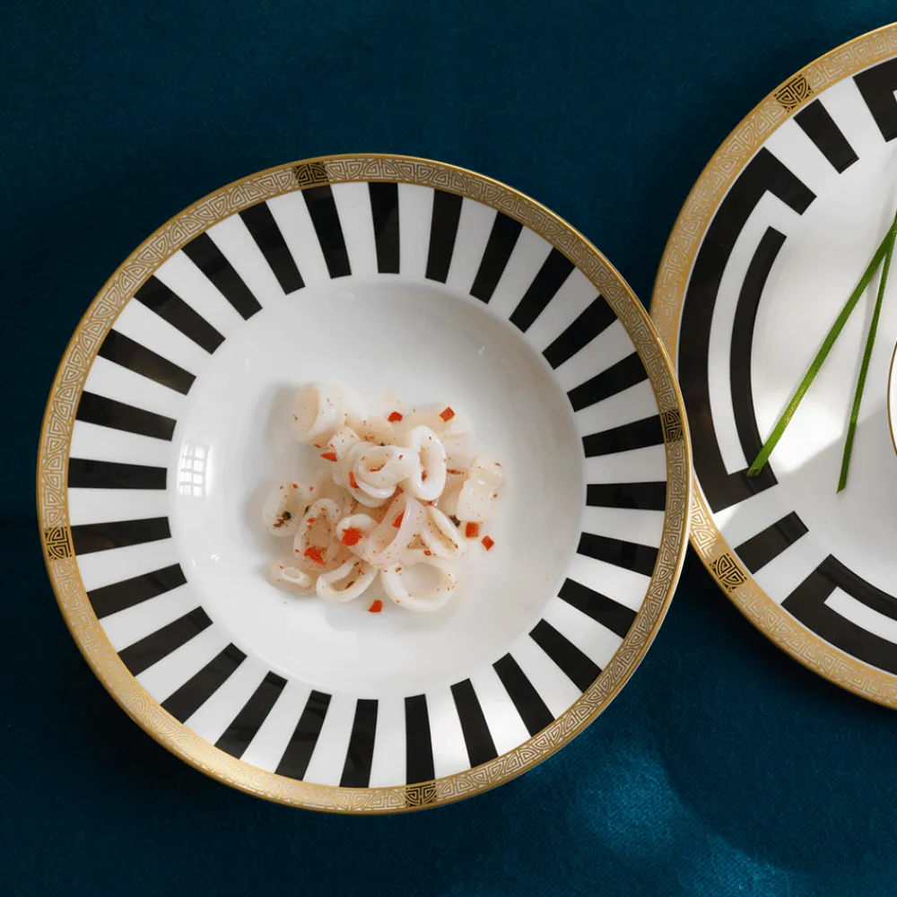 Royal Crown Derby Satori Black Dinner Plate- Royal Crown Derby China