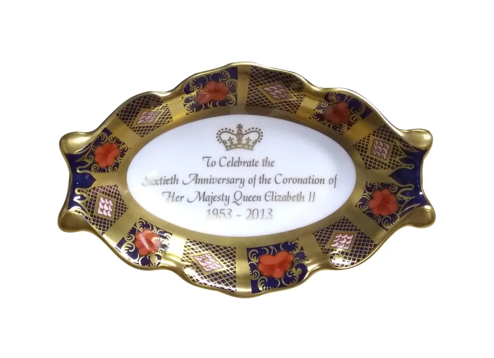 Royal Crown Derby 60th Anniversary of The Coronation of Elizabeth II Tray- Royal Crown Derby China