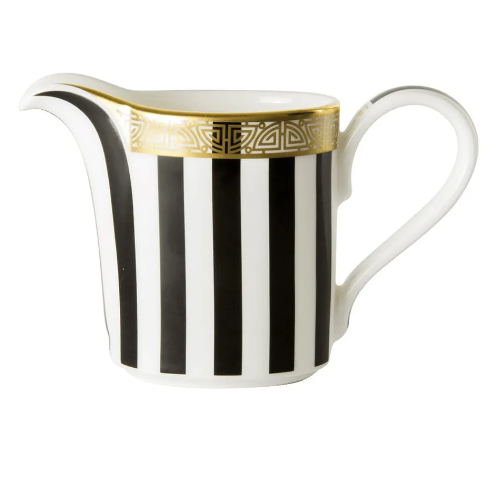 Royal Crown Derby Satori Black Cream Jug- Royal Crown Derby China|Creamers & Sugar Bowls