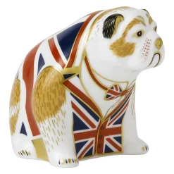 Royal Crown Derby Union Jack Bulldog Paperweight- Home Accents|Royal Crown Derby Figurines