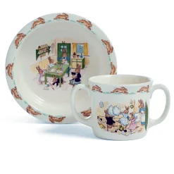 Royal Doulton Bunnykins 2-Piece Baby Set (Bowl & Two Handled Mug)- Children's Tabletop