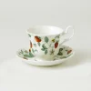 Roy Kirkham Alpine Strawberry Teacup & Saucer- Teacups & Saucers