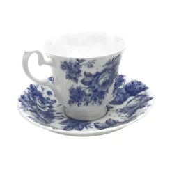 Roy Kirkham Blue Chintz Teacup & Saucer- Teacups & Saucers