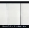 Samuel Lamont Men's 3 White Satin Border Handkerchiefs- Handkerchiefs