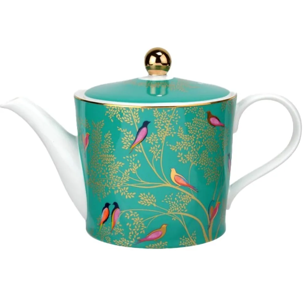 Sara Miller London Sara Miller Chelsea Collection Green Birds Teapot- Teapots