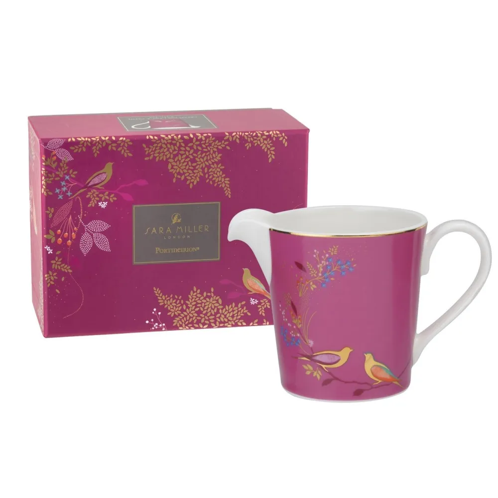 Sara Miller London Sara Miller Chelsea Collection Pink Cream Jug- Creamers & Sugar Bowls