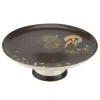 Sara Miller London Sara Miller Chelsea Collection Dark Grey Footed Cake Plate- Serving Plates