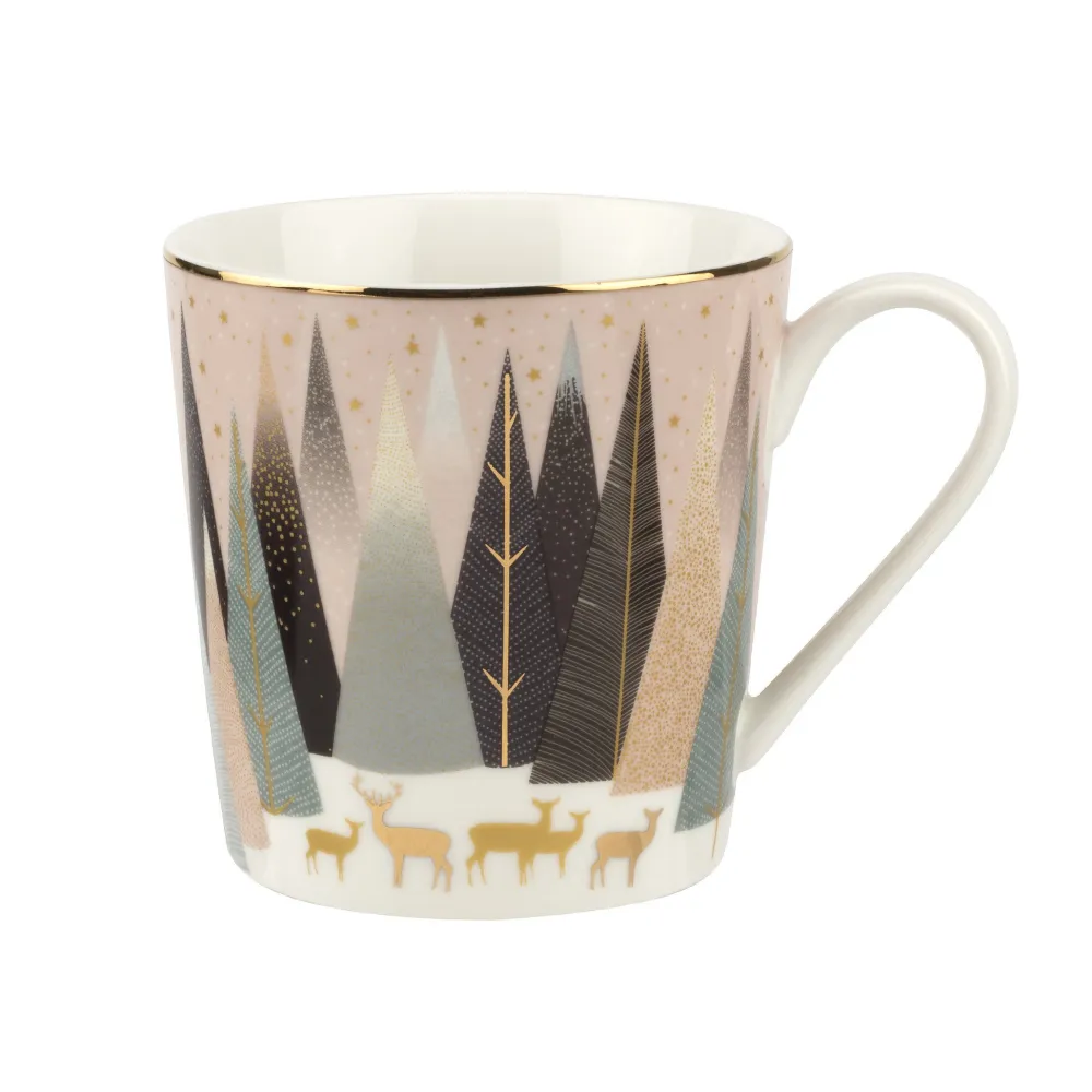 Sara Miller London Sara Miller Frosted Pines Mug (Deer)- Assorted Mugs