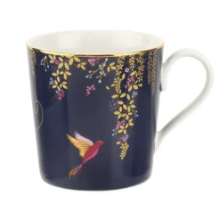 Sara Miller London Sara Miller Chelsea Collection Navy Birds Mug- Assorted Mugs
