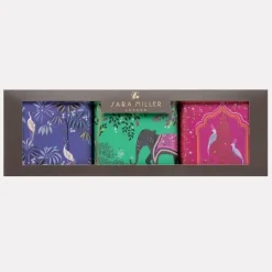 Sara Miller London Sara Miller India Square Caddies Set- Decorative Tins|Tea Tins & Storage Jars