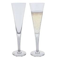 Sharon Celebration Flute Pair- Dartington Crystal|Glasses & Steins