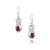 Shrieking Violet Poppy Celtic Knot Silver Drop Earrings- Earrings