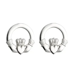 Solvar Claddagh Silver Stud Earrings- Earrings