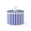 Spode Blue Italian Steccato Covered Sugar Bowl- Creamers & Sugar Bowls