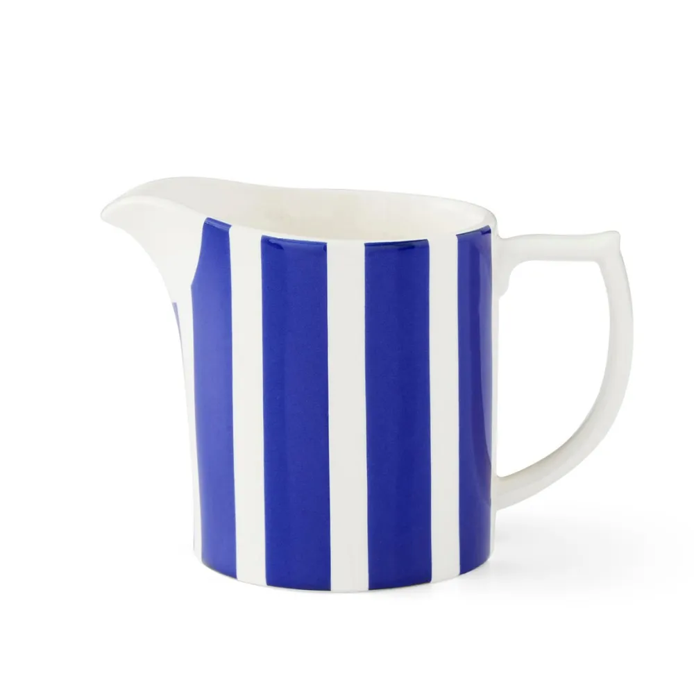Spode Blue Italian Steccato Milk Jug 10oz- Creamers & Sugar Bowls