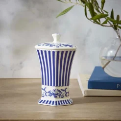 Spode Blue Italian Steccato Mini Vase- Vases