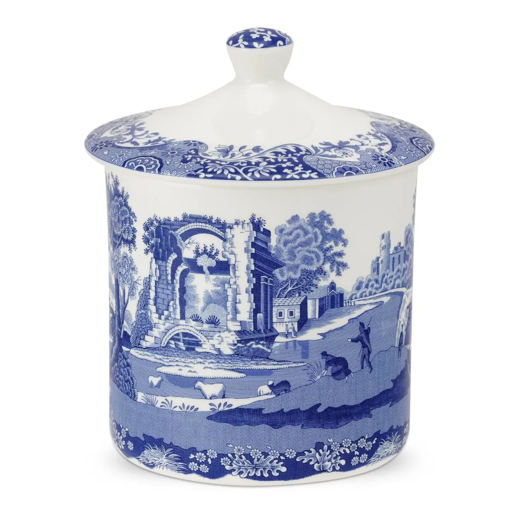 Spode Blue Italian Storage Jar- Storage Jars