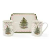 Spode Christmas Tree Polka Dot Mugs & Tray Set- Assorted Mugs|Tea Trays