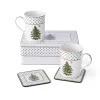 Spode Christmas Tree Polka Dot 5 Piece Mug & Tin Set- Assorted Mugs