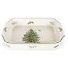 Spode Christmas Tree Rectangular Handled Dish- Serving Plates