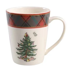 Spode Christmas Tree Tartan Mug- Assorted Mugs
