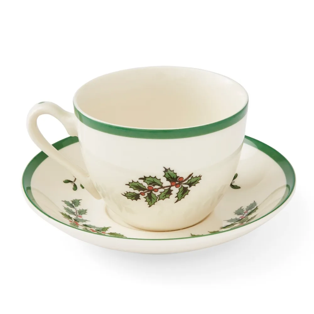 Spode Christmas Tree Teacup & Saucer- Teacups & Saucers