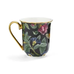 Spode Creatures of Curiosity Black Floral Mug- Assorted Mugs