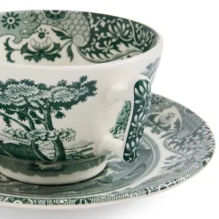 Spode Green Italian Teacup & Saucer- Teacups & Saucers