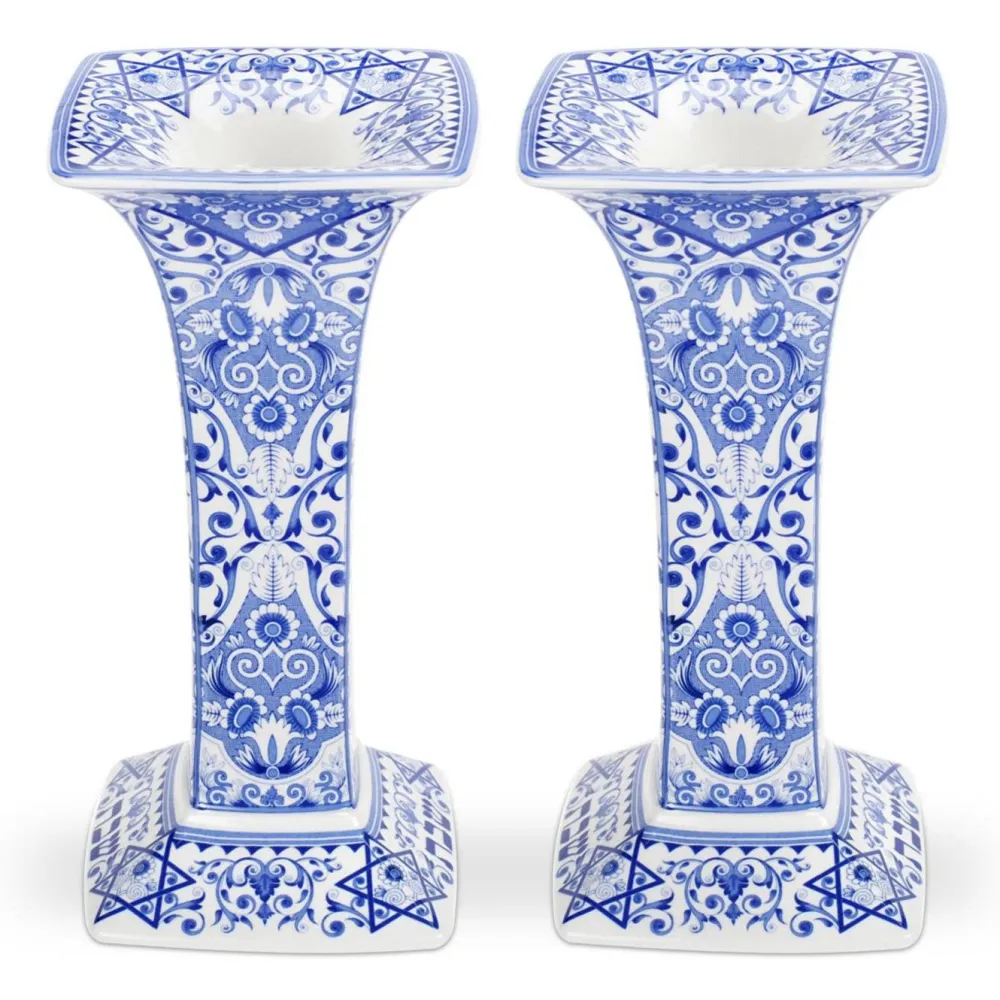 Spode Judaica Sabbath Candlesticks- Home Accents