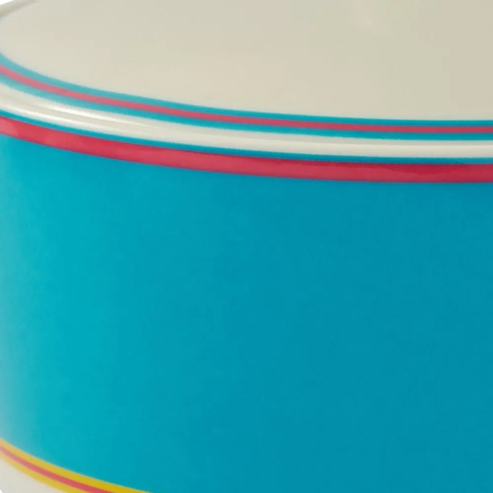 Spode Kit Kemp Calypso Turquoise Covered Sugar Bowl- Creamers & Sugar Bowls
