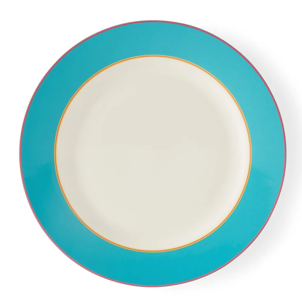 Spode Kit Kemp Calypso Turquoise Charger Serving Plate- Serving Plates
