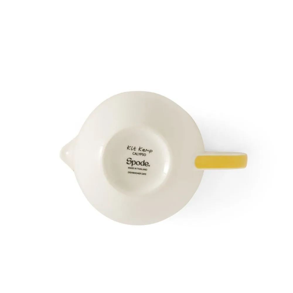Spode Kit Kemp Calypso Yellow Cream Jug 12oz- Creamers & Sugar Bowls