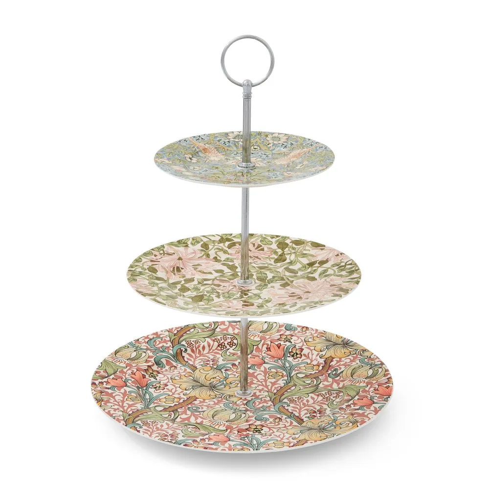 Spode Morris & Co. 3-Tier Cake Stand- Serving Plates