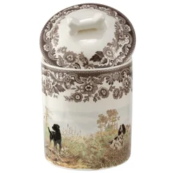 Spode Woodland Dogs Treat Jar- Storage Jars