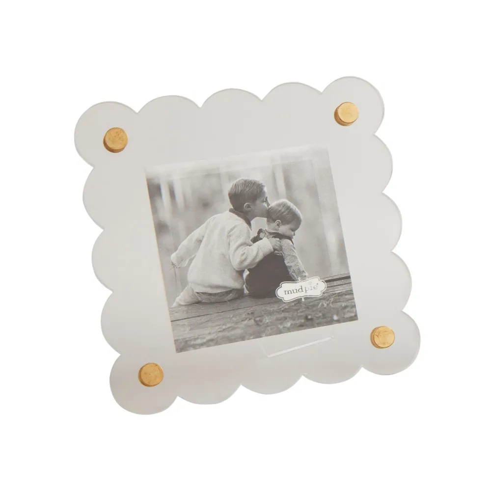 Square Scallop Acrylic Frame- Picture Frames