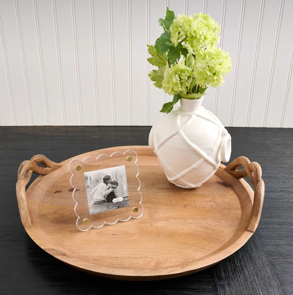 Square Scallop Acrylic Frame- Picture Frames