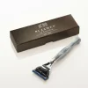 St. James of London Cheeky B'stard Brushed Metal Mach 3 Razor- Razors