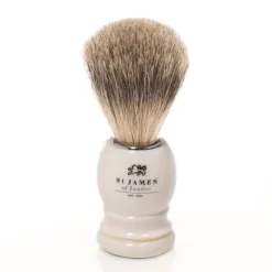 St. James of London Ivory Super Badger Shaving Brush- Shaving Brushes