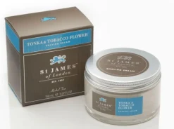 St. James of London Tonka & Tobacco Flower Shave Cream Jar- Shaving Soaps & Cream