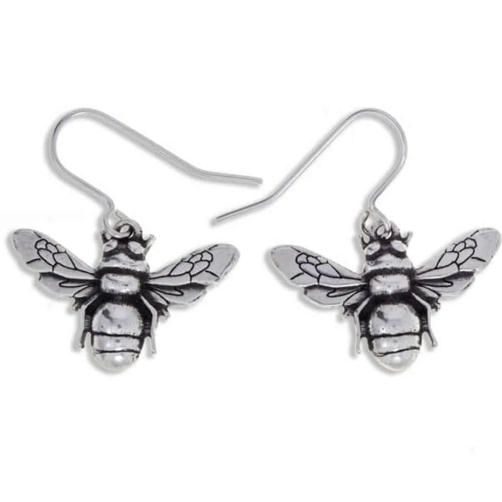 St Justin Bee Drop Earrings- Earrings|Pewter Gifts & Jewelry