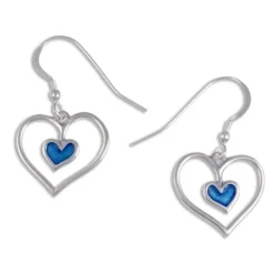 St Justin Blue Heart Earrings- Earrings