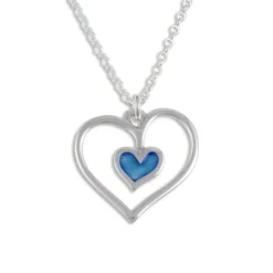 St Justin Blue Heart Pendant Necklace- Necklaces & Pendants