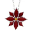 St Justin Poinsettia Pendant Necklace- Necklaces & Pendants|Pewter Gifts & Jewelry