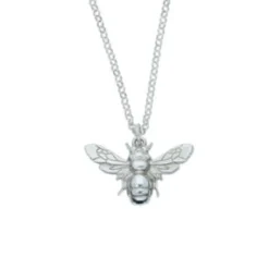 St Justin Silver Bee Pendant Necklace- Necklaces & Pendants