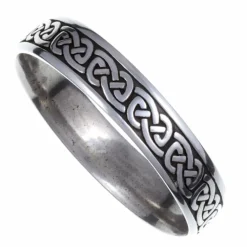 St Justin St. Justin Celtic Knotwork Bangle, Medium- Bracelets & Bangles|Pewter Gifts & Jewelry